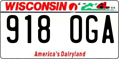 WI license plate 918OGA