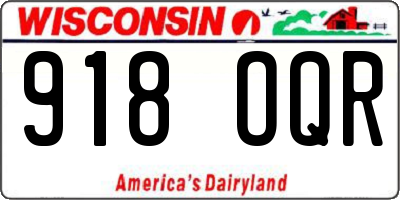 WI license plate 918OQR
