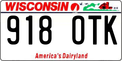 WI license plate 918OTK