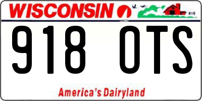 WI license plate 918OTS