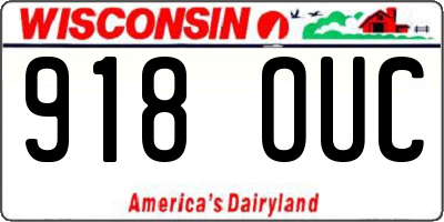WI license plate 918OUC