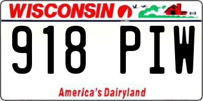 WI license plate 918PIW
