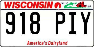 WI license plate 918PIY
