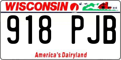 WI license plate 918PJB