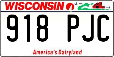 WI license plate 918PJC