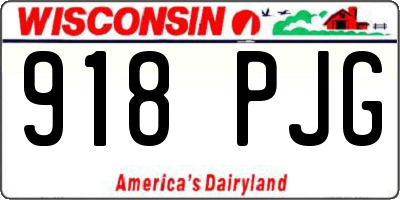 WI license plate 918PJG