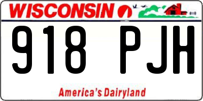 WI license plate 918PJH