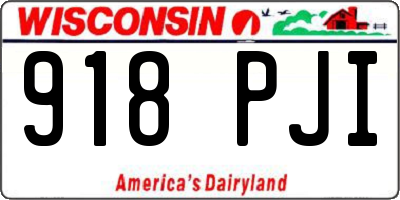 WI license plate 918PJI