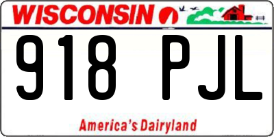 WI license plate 918PJL