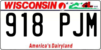 WI license plate 918PJM