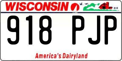 WI license plate 918PJP