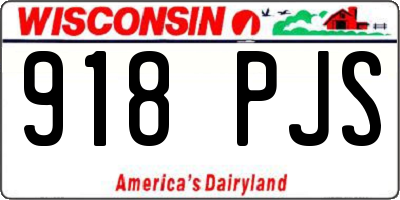 WI license plate 918PJS
