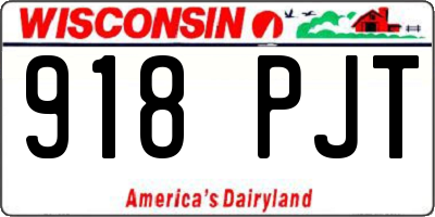 WI license plate 918PJT