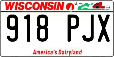 WI license plate 918PJX