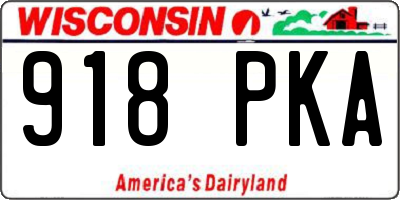 WI license plate 918PKA