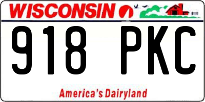 WI license plate 918PKC