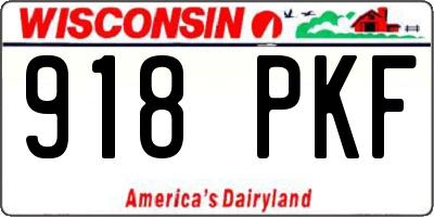 WI license plate 918PKF