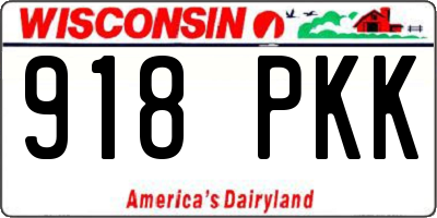 WI license plate 918PKK