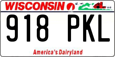 WI license plate 918PKL