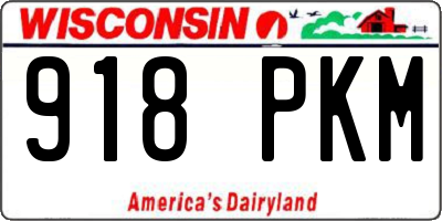 WI license plate 918PKM
