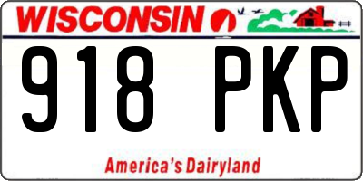 WI license plate 918PKP