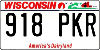 WI license plate 918PKR