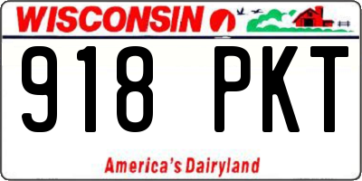 WI license plate 918PKT