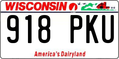 WI license plate 918PKU