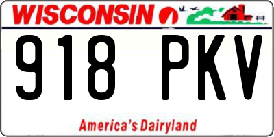 WI license plate 918PKV