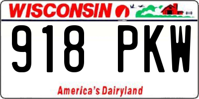 WI license plate 918PKW