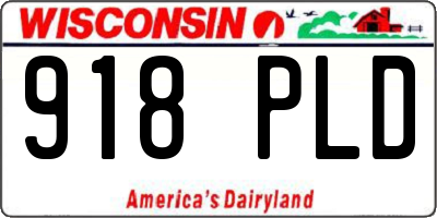 WI license plate 918PLD