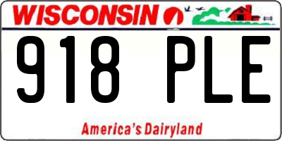 WI license plate 918PLE