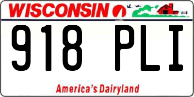 WI license plate 918PLI