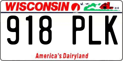 WI license plate 918PLK