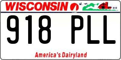 WI license plate 918PLL