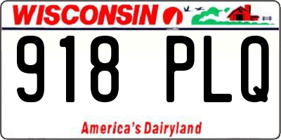 WI license plate 918PLQ