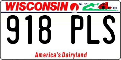 WI license plate 918PLS