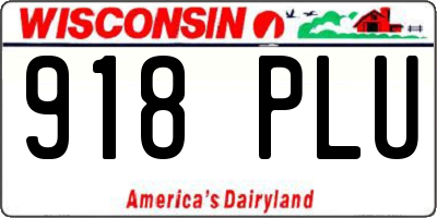 WI license plate 918PLU
