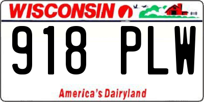 WI license plate 918PLW