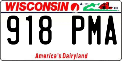 WI license plate 918PMA