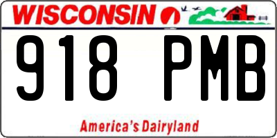 WI license plate 918PMB