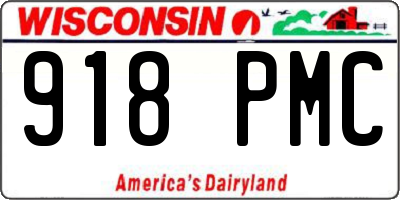 WI license plate 918PMC