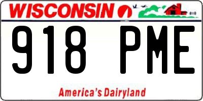 WI license plate 918PME