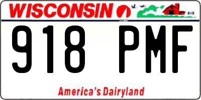 WI license plate 918PMF