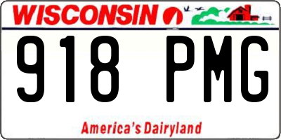 WI license plate 918PMG