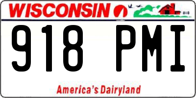 WI license plate 918PMI