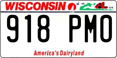 WI license plate 918PMO