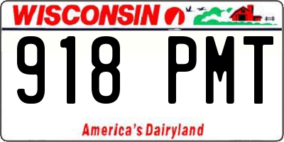 WI license plate 918PMT