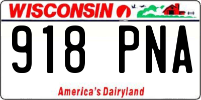 WI license plate 918PNA