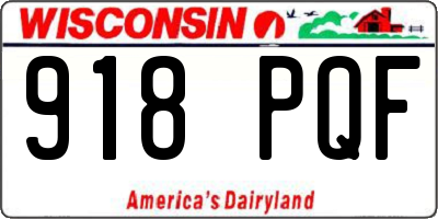 WI license plate 918PQF